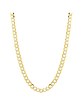 Solid Two-Color Cuban Curb Link Necklace