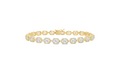 10kt Gold Men’s Baguette Diamond Bracelet Square Link 7.34 Cttw