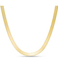 Solid Gold Herringbone Necklace