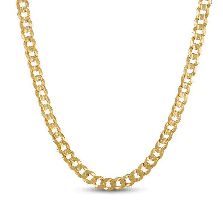 Solid Cuban Curb Link Necklace