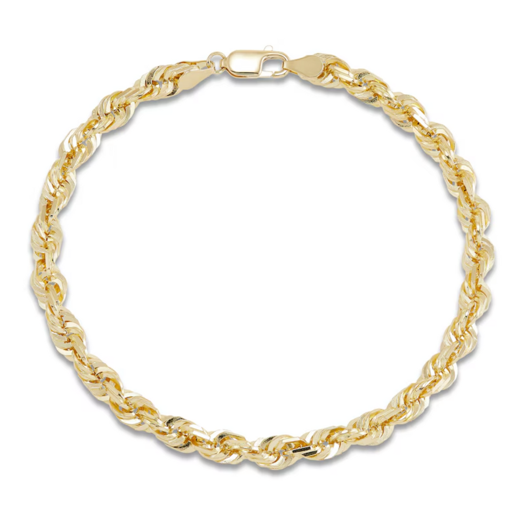 Solid Rope Bracelet Yellow Gold