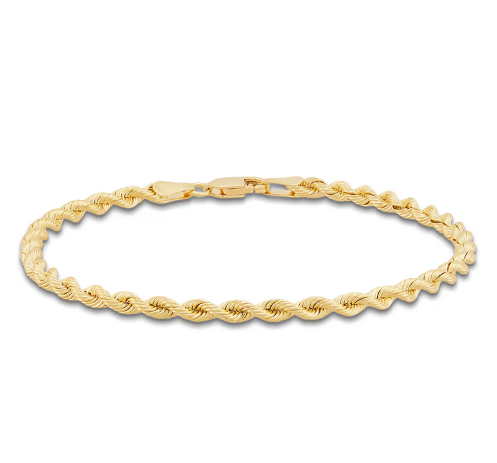Solid Rope Bracelet Yellow Gold
