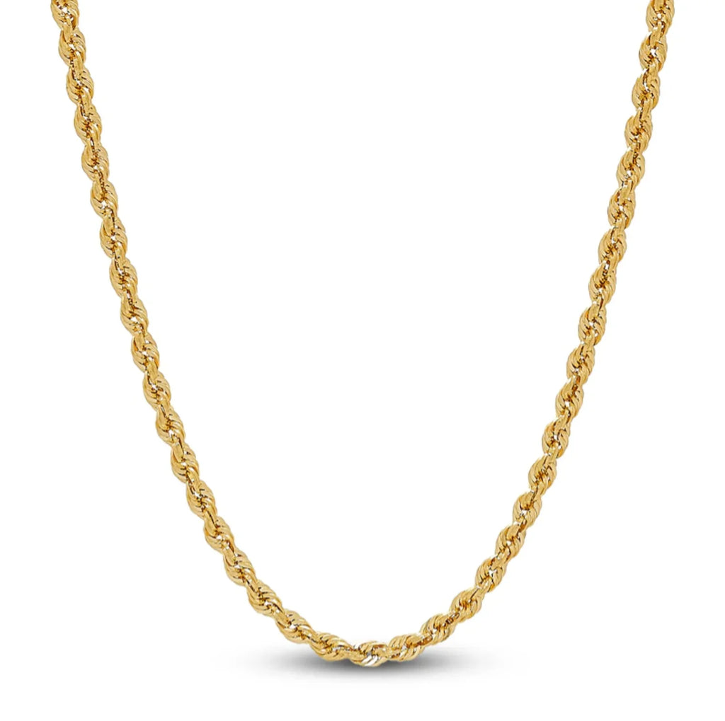 Gold Hollow Rope Chain Necklace