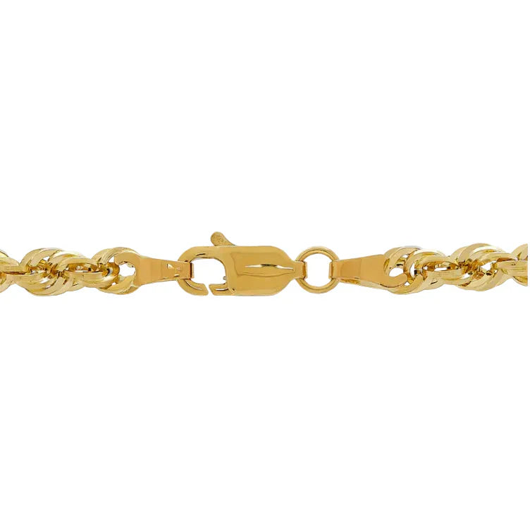 Gold Hollow Rope Chain Necklace