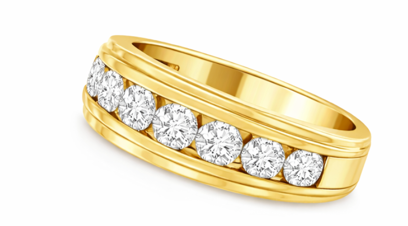 Men's 10k Diamond Wedding Band