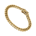 Solid Miami Cuban Bracelet Yellow Gold