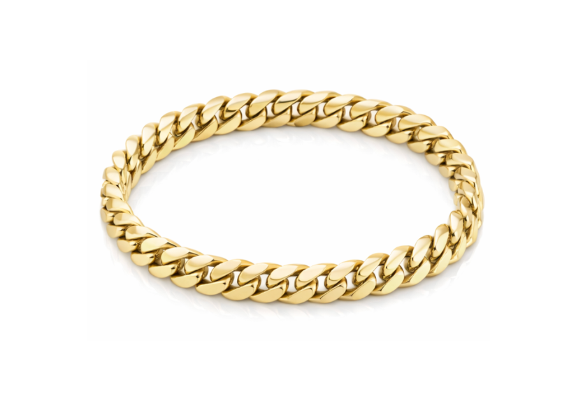 Solid Miami Cuban Bracelet Yellow Gold