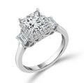 Diamond Engagement Ring 2.75 Cttw 14k White Gold