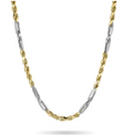 Solid Gold Two-Color Milano Necklace