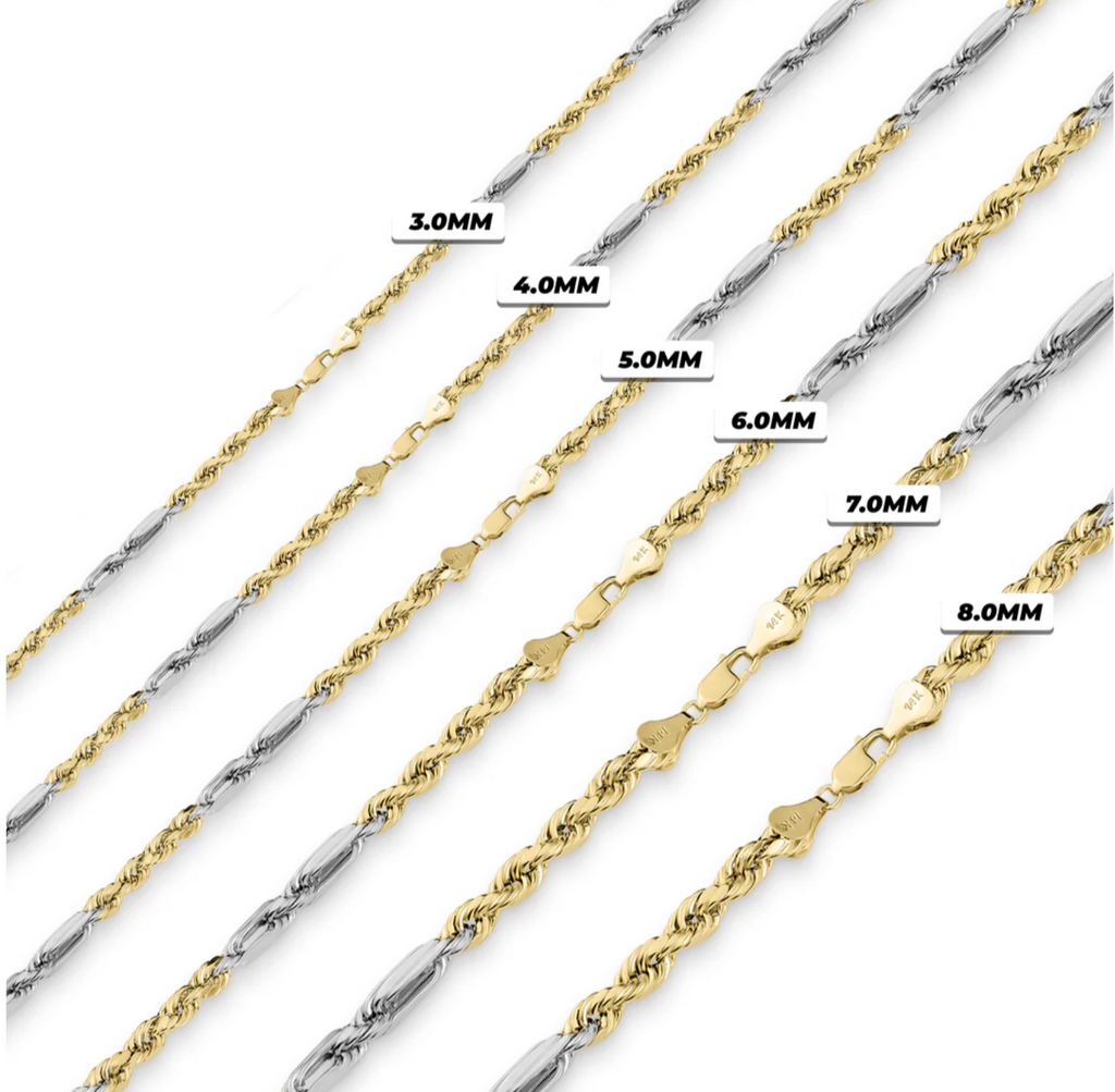 Solid Gold Two-Color Milano Necklace