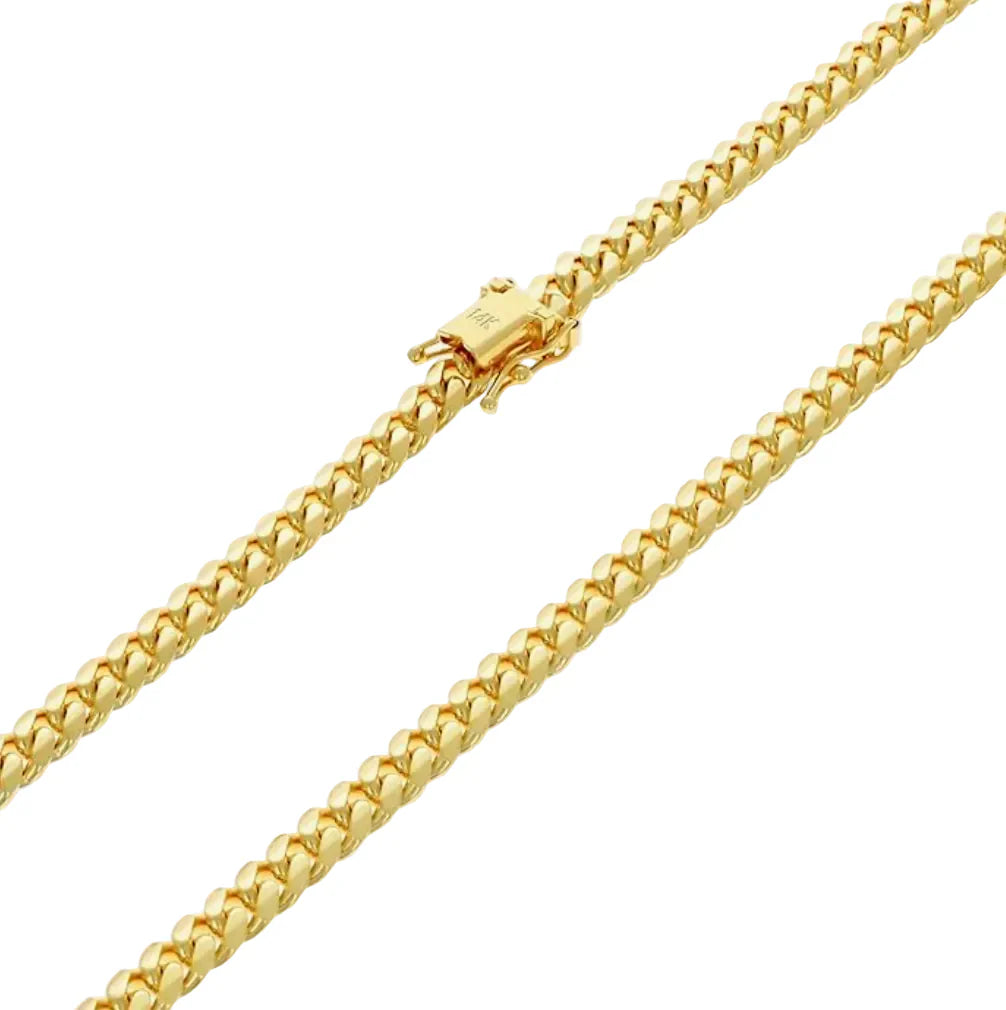 Solid Gold Miami Cuban Necklace