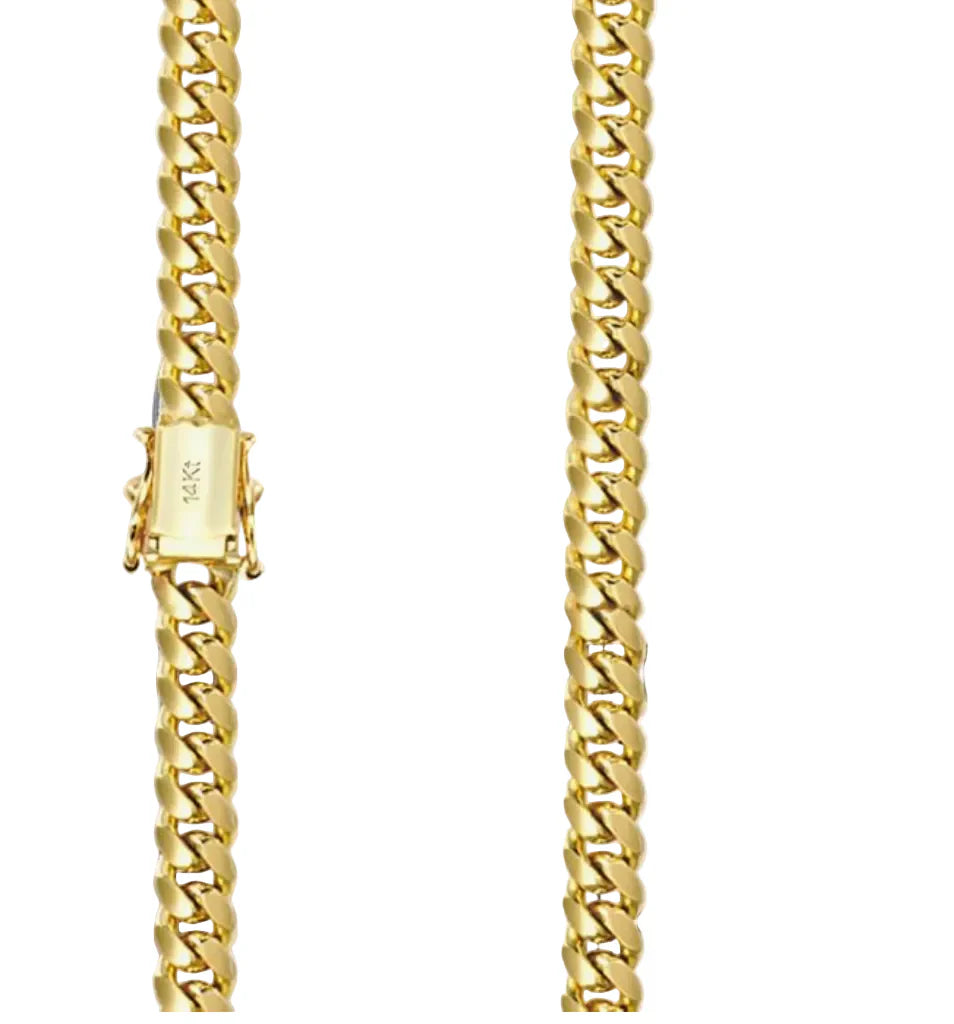 Solid Gold Miami Cuban Necklace