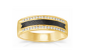 Men's 14k Gold Diamond Wedding Band
