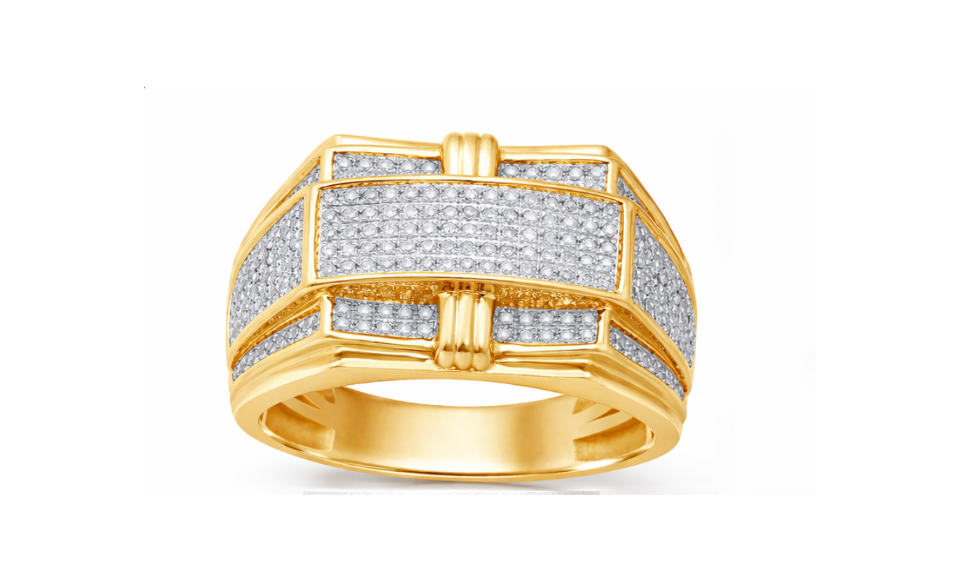 Men's 10k Gold Diamond Ring