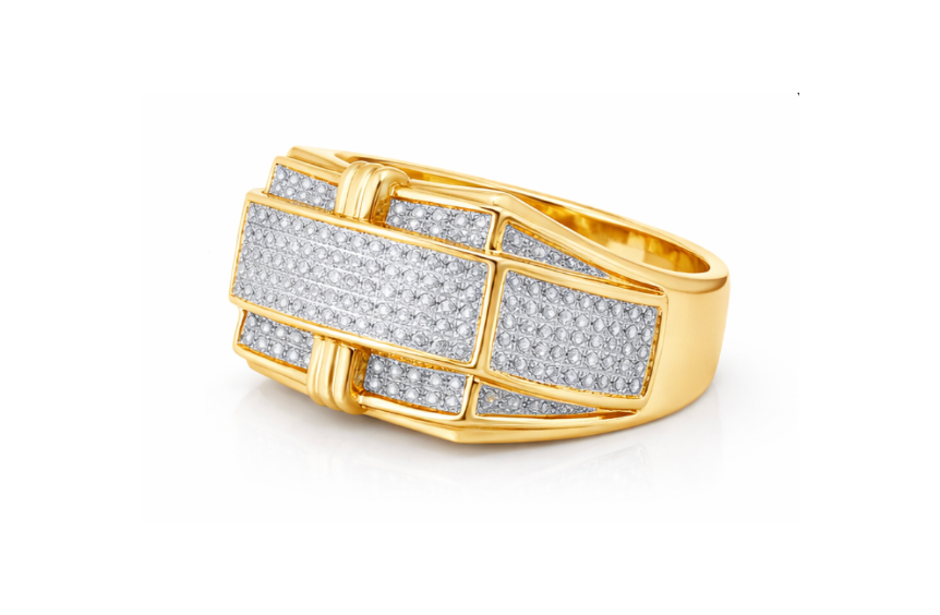 Men's 10k Gold Diamond Ring