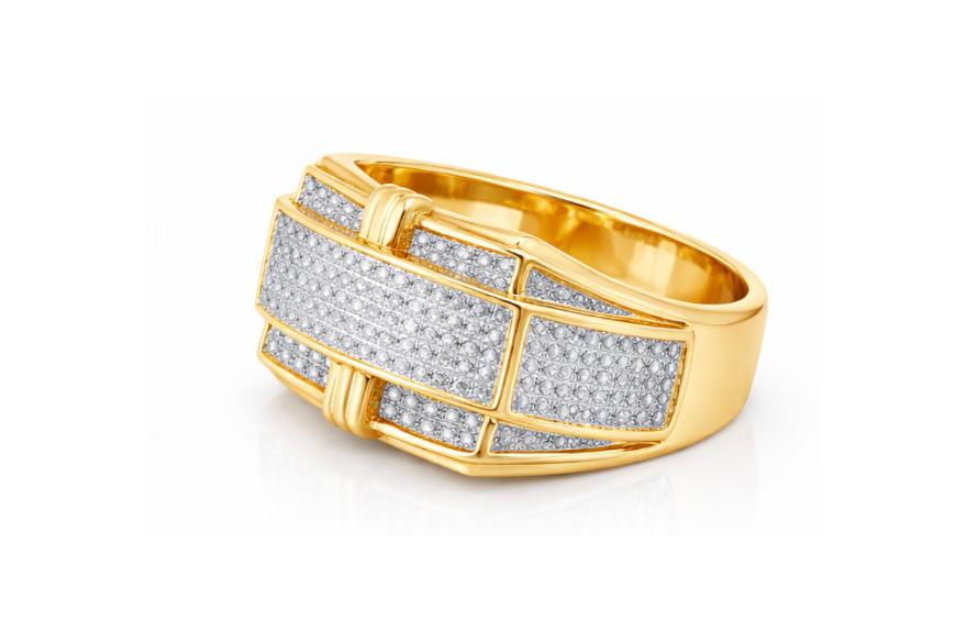 Men's 10k Gold Diamond Ring